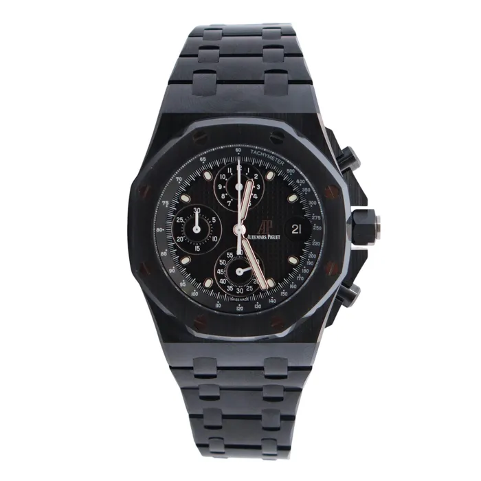 Watches Audemars Piguet Royal Oak 42mm Black Dial Watch Ref 26238CEOO1300CE01 Happy Jewelers Watches Audemars Piguet Royal Oak 42mm Black Dial Watch Ref 26238CEOO1300CE01 Happy Jewelers