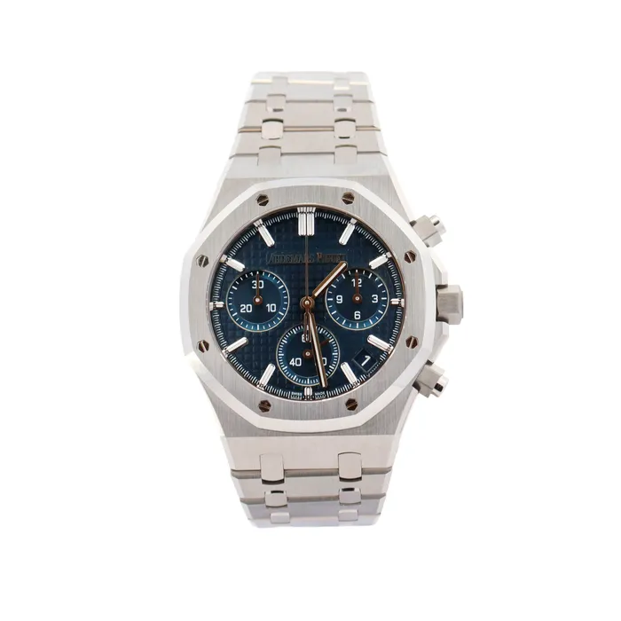 Watches Happy Jewelers Audemars Piguet Royal Oak Stainless Steel 41mm Blue Chronograph Dial Watch Reference 26240ST Watches Happy Jewelers Audemars Piguet Royal Oak Stainless Steel 41mm Blue Chronograph Dial Watch Reference 26240ST