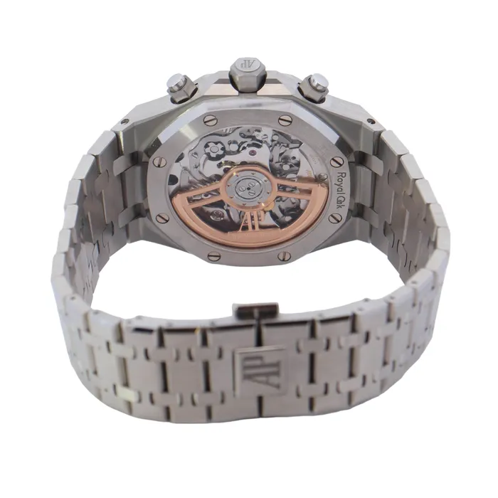 Watches Happy Jewelers Audemars Piguet Royal Oak Stainless Steel 41mm Blue Chronograph Dial Watch Reference 26240ST