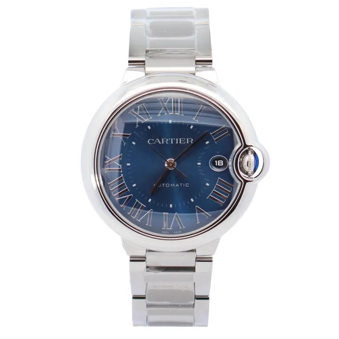 Watches Happy Jewelers Cartier Ballon Bleu Blue Dial Watch Ref WSBB0061