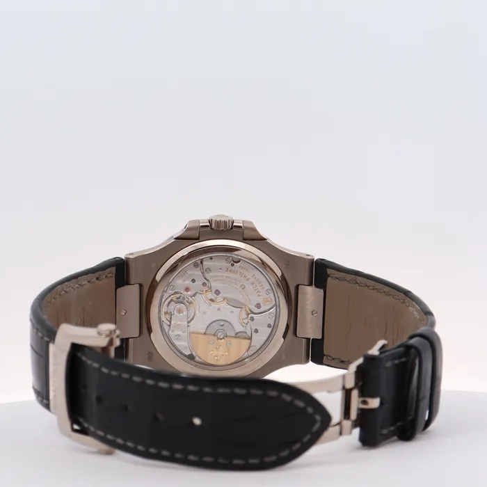 Watches Happy Jewelers Patek Philippe Moon Phases White Gold 40mm Gray Chronograph Dial Watch Reference 5712G001