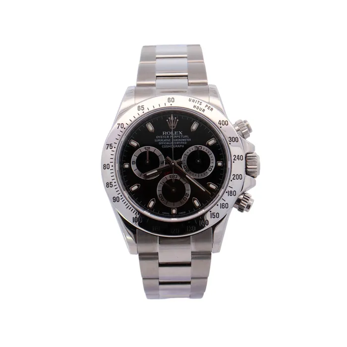 Watches Happy Jewelers Rolex Daytona 40mm Black Dial Watch Ref 116520