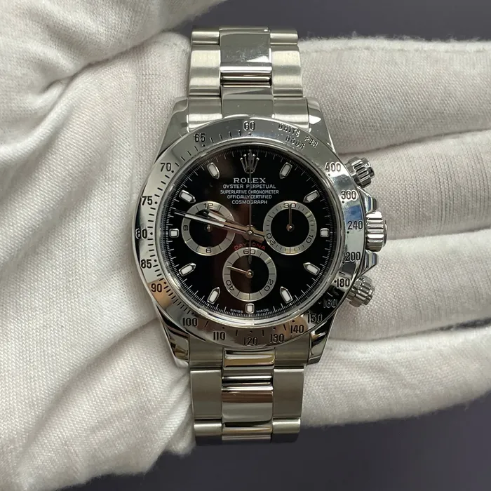 Watches Happy Jewelers Rolex Daytona 40mm Black Dial Watch Ref 116520