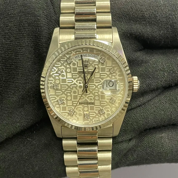 Watches Rolex DayDate 36mm Silver Dial Watch Ref 18239 Happy Jewelers Watches Rolex DayDate 36mm Silver Dial Watch Ref 18239 Happy Jewelers