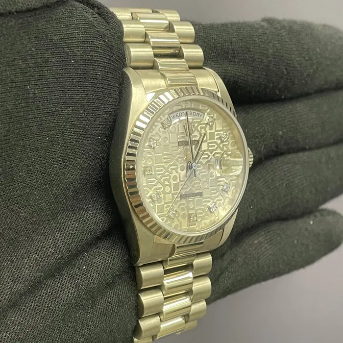Watches Rolex DayDate 36mm Silver Dial Watch Ref 18239 Happy Jewelers Watches Rolex DayDate 36mm Silver Dial Watch Ref 18239 Happy Jewelers