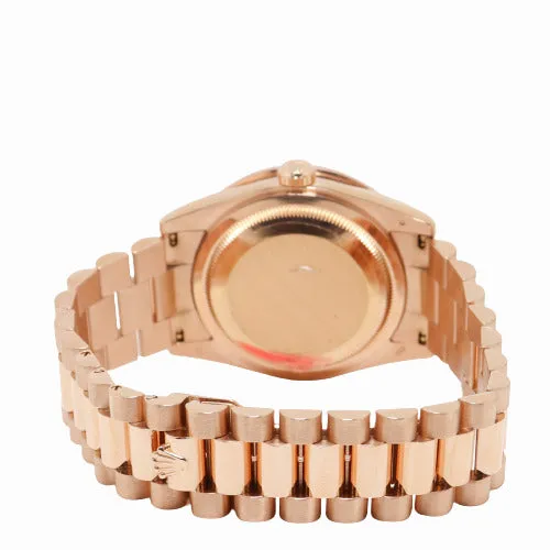 Watches Rolex DayDate Rose Gold 36mm MOP Diamond Dial Watch Reference 118205 Happy Jewelers