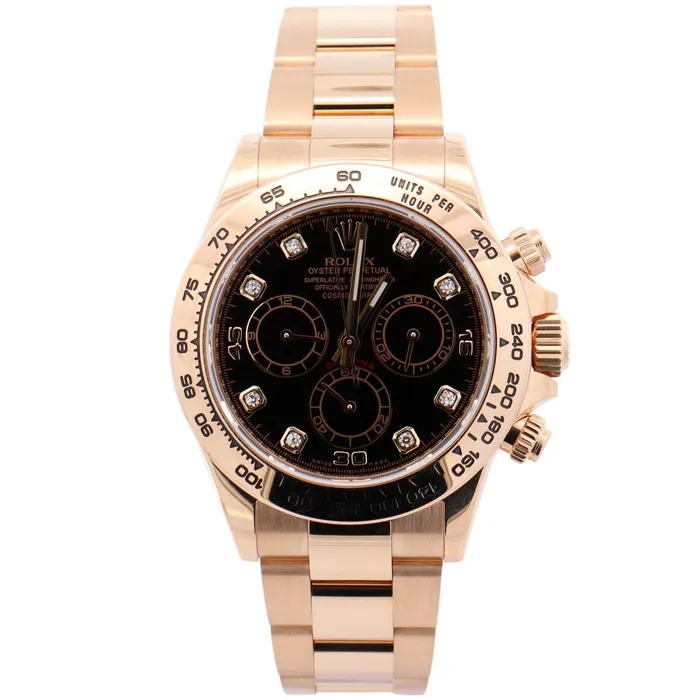 Watches Rolex Daytona 40mm Black Dial Watch Ref 116508 Happy Jewelers