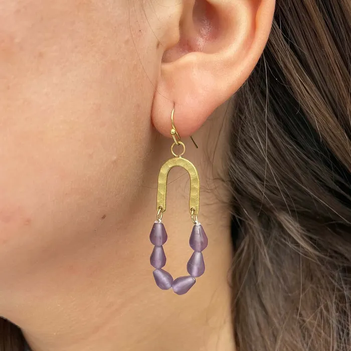 WorldFinds Seascape Drop Earrings Iris Earrings
