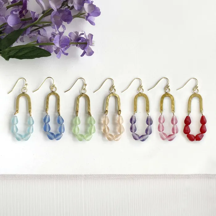 WorldFinds Seascape Drop Earrings Iris Earrings