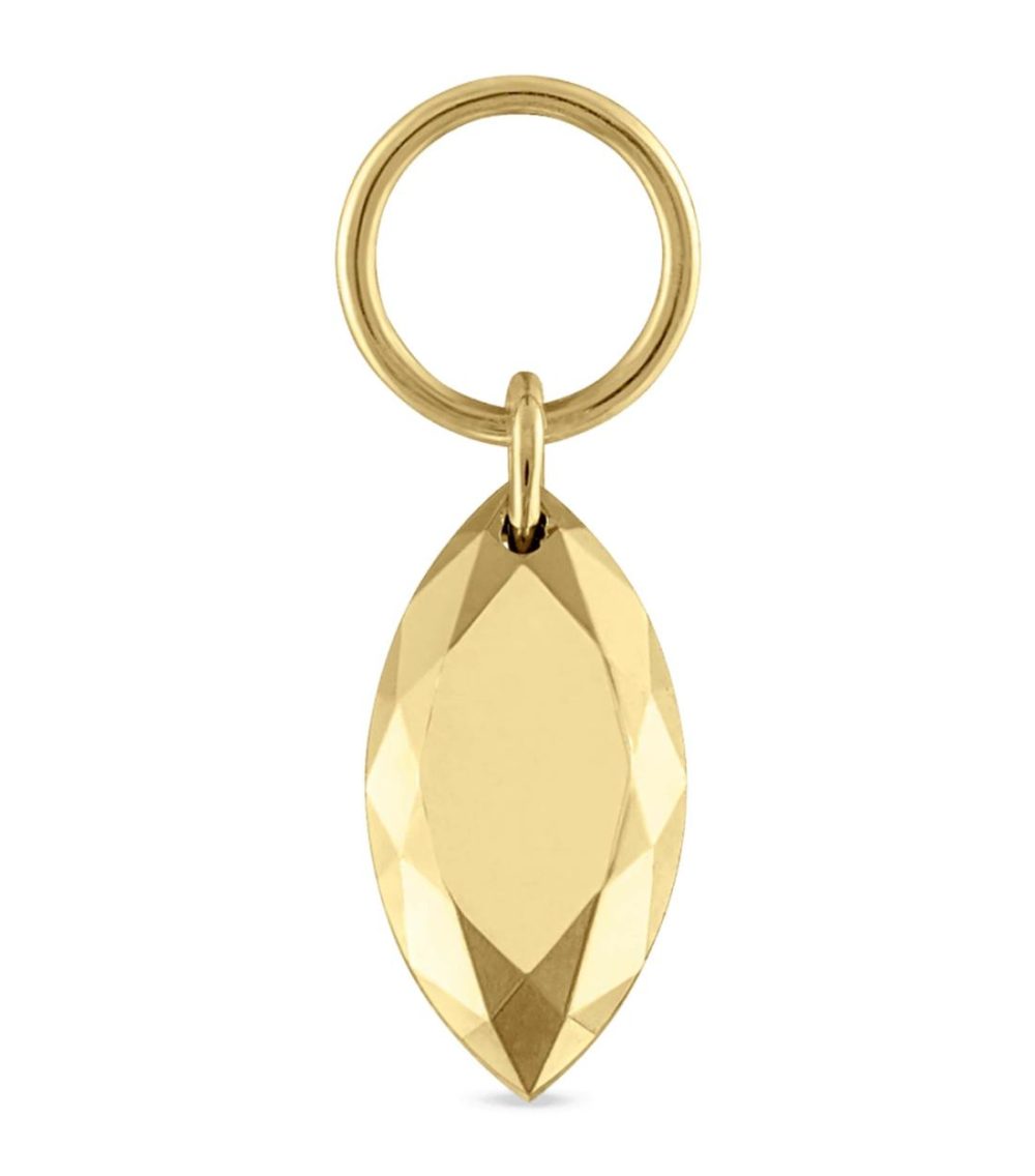 Faceted Gold Marquise Charm (6.5Mm)  |  Fine Charms Fine Charms Fine Charms