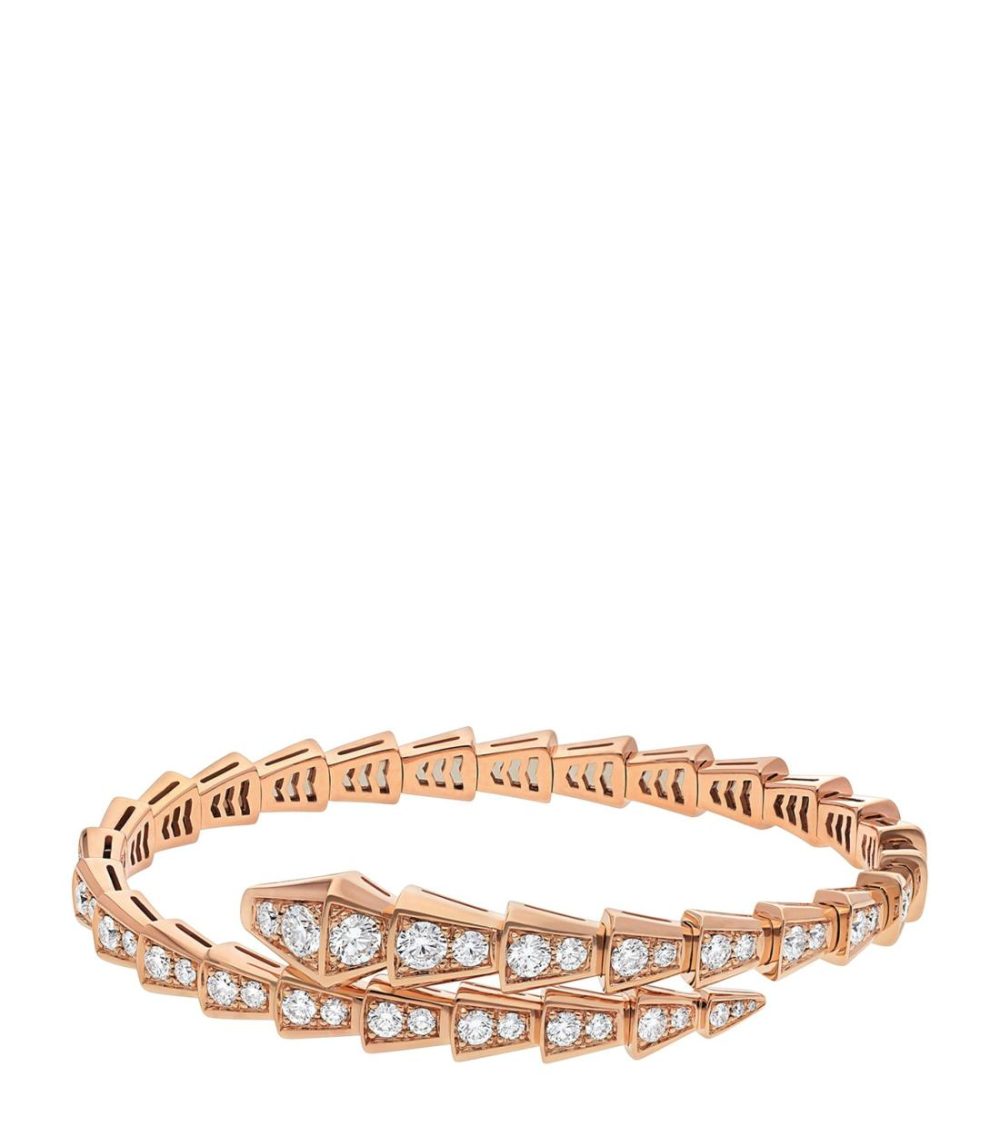 Large Rose Gold And Diamond Serpenti Viper Bracelet  |  Fine Bracelets Fine Bracelets Fine Bracelets