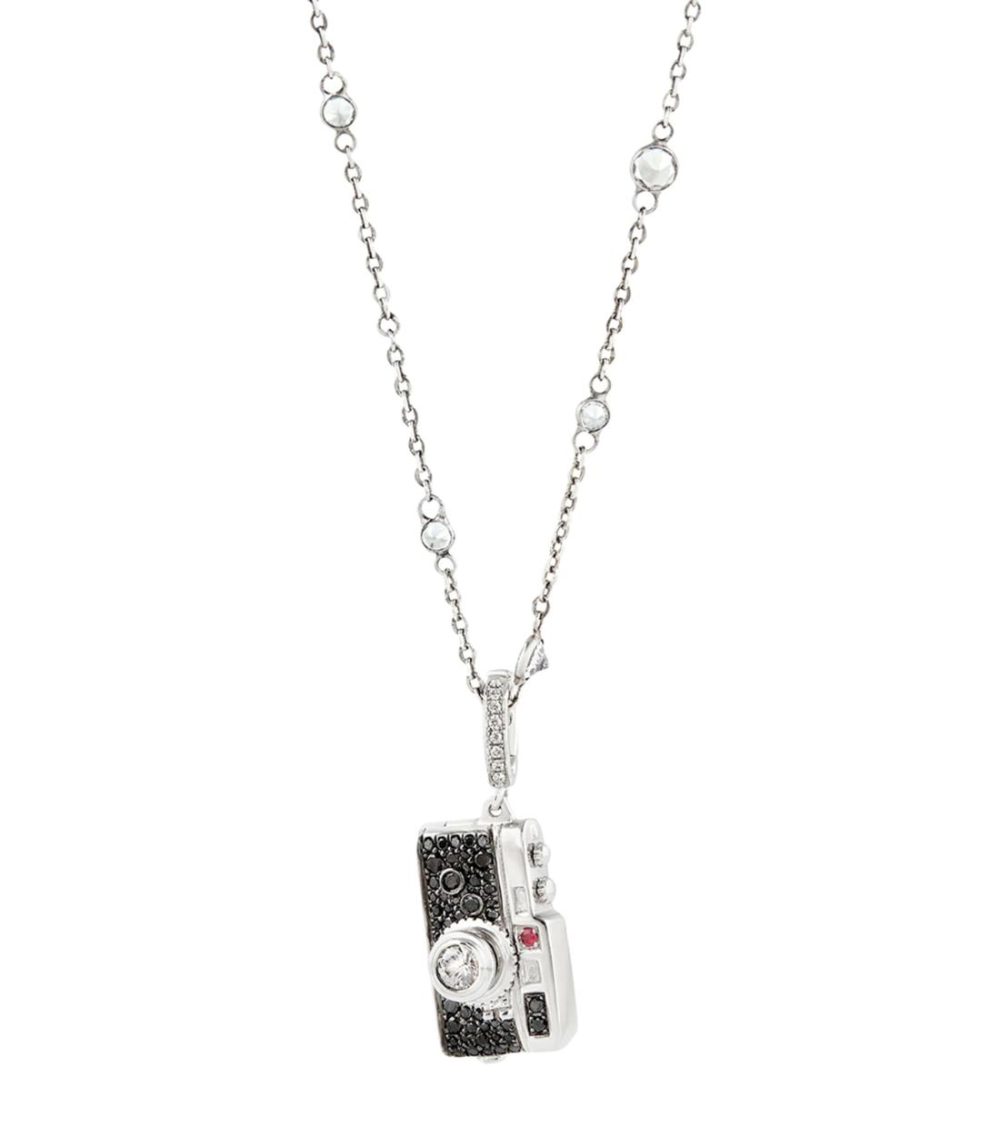 White Gold And Diamond Mythology Camera Charm  |  Fine Charms Fine Charms Fine Charms