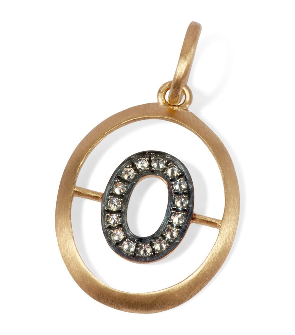 Yellow Gold And Diamond O Pendant  |  Fine Charms Fine Charms Fine Charms