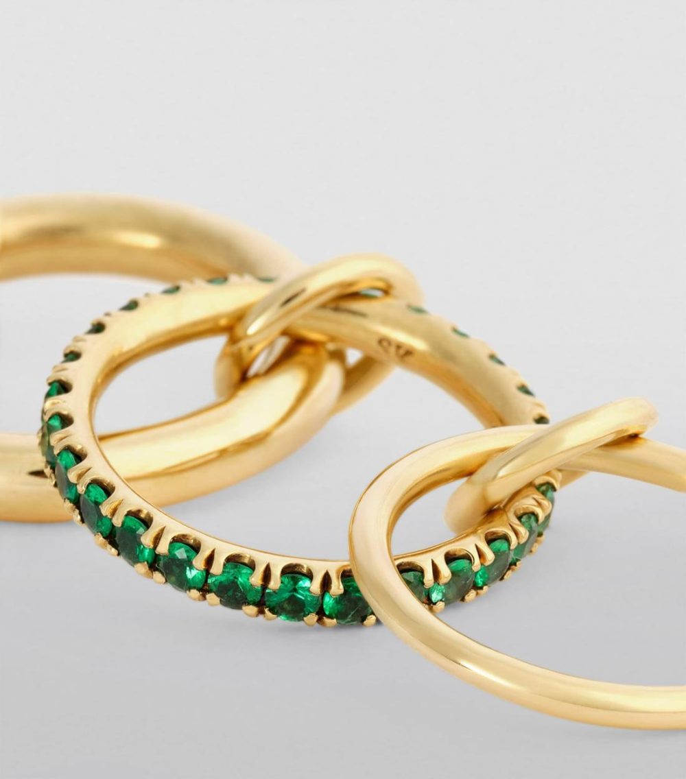 Yellow Gold And Emerald Janssen Ring  |  Fine Rings Fine Rings Fine Rings