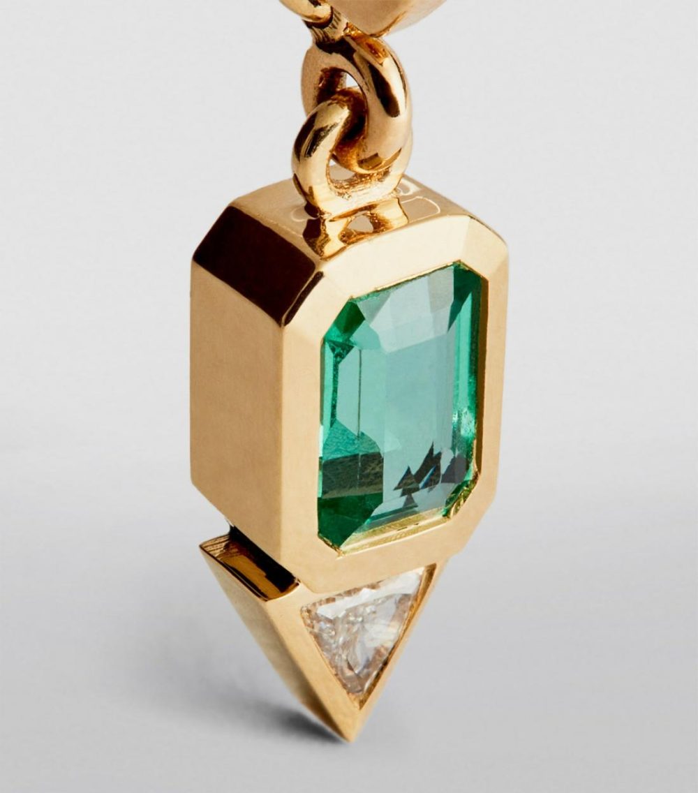 Yellow Gold, Diamond And Emerald Charm  |  Fine Charms Fine Charms Fine Charms